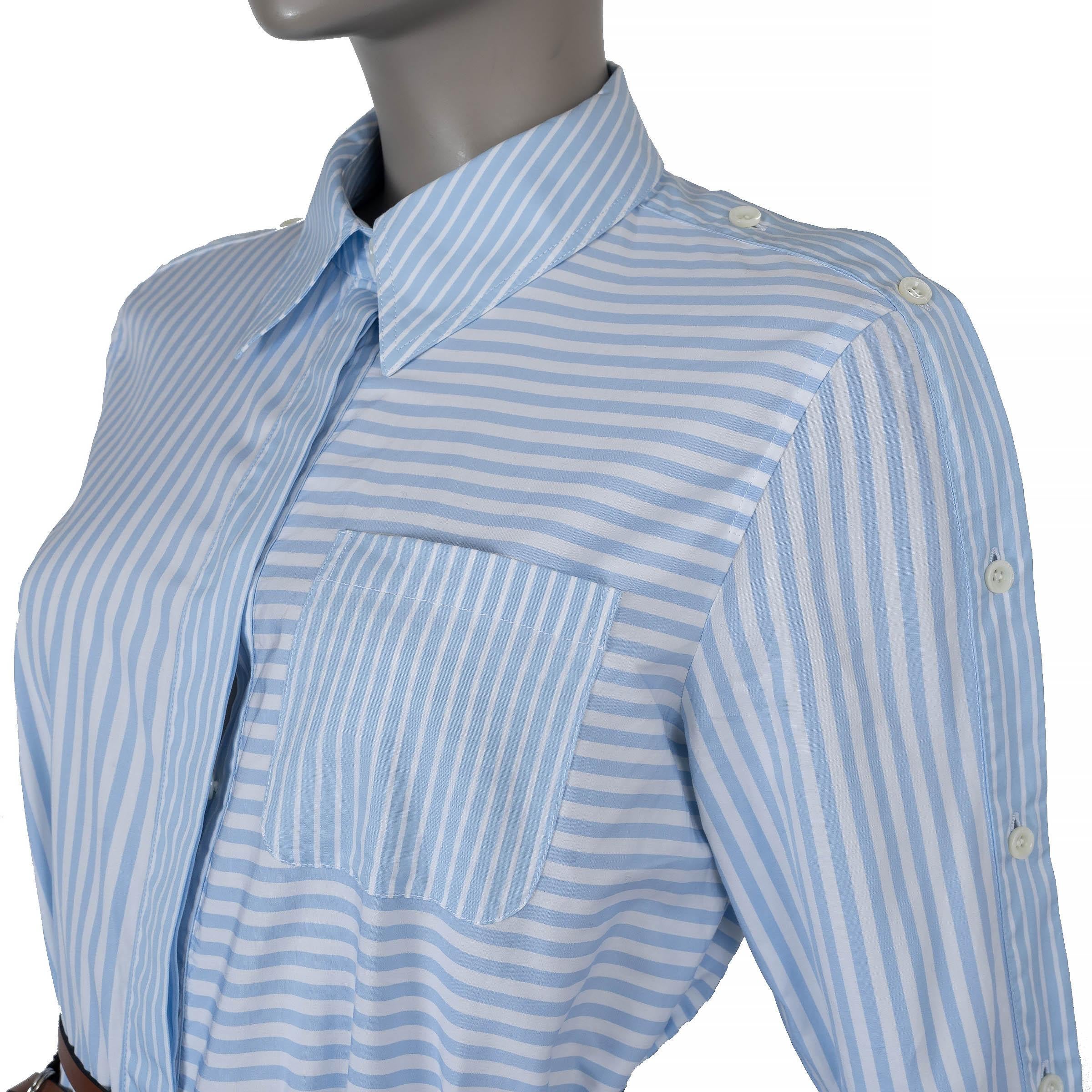 ALTUZARRA bleu clair coton 2020 STRIPED POPLIN SHIRT Robe 38 S Pour femmes en vente