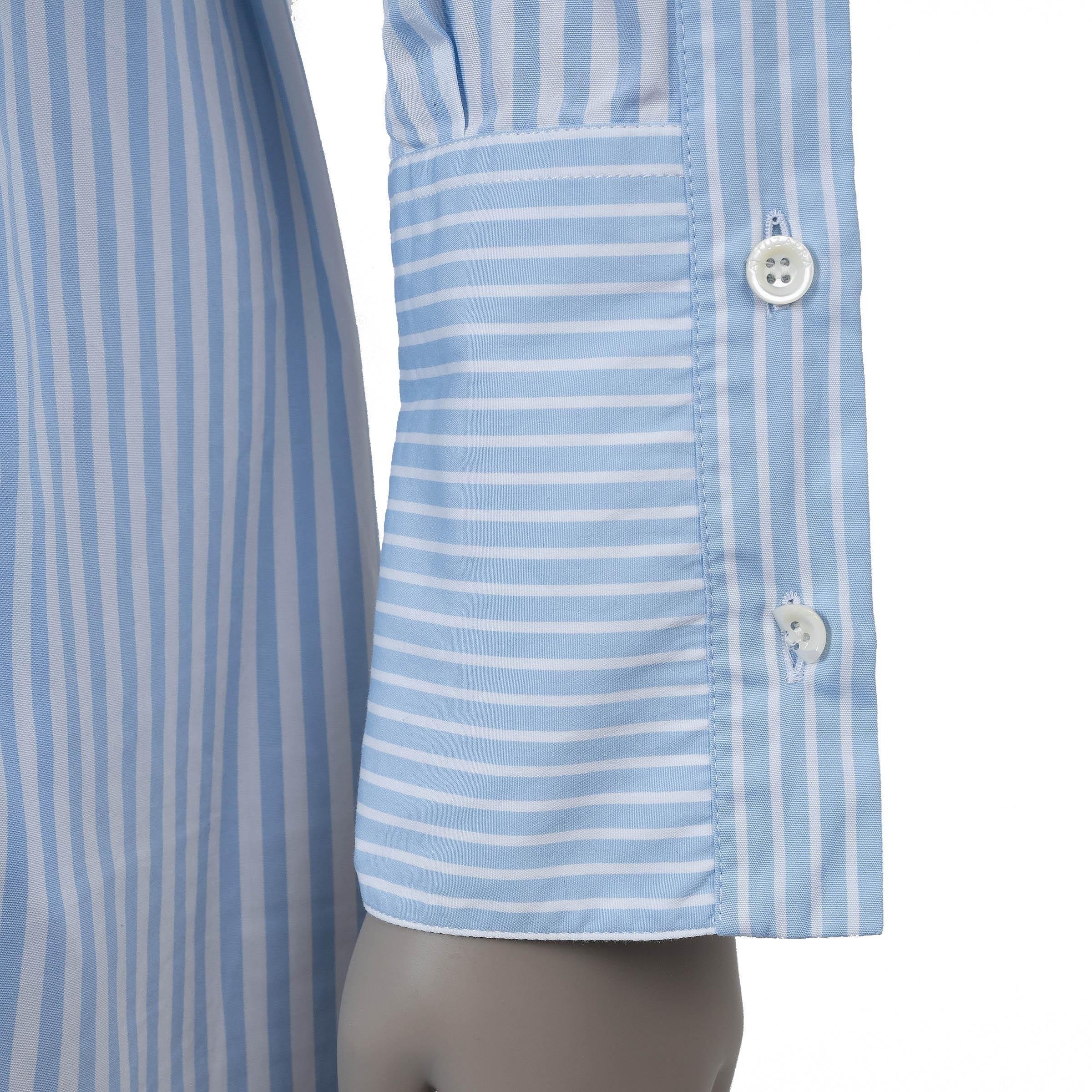 ALTUZARRA bleu clair coton 2020 STRIPED POPLIN SHIRT Robe 38 S en vente 2