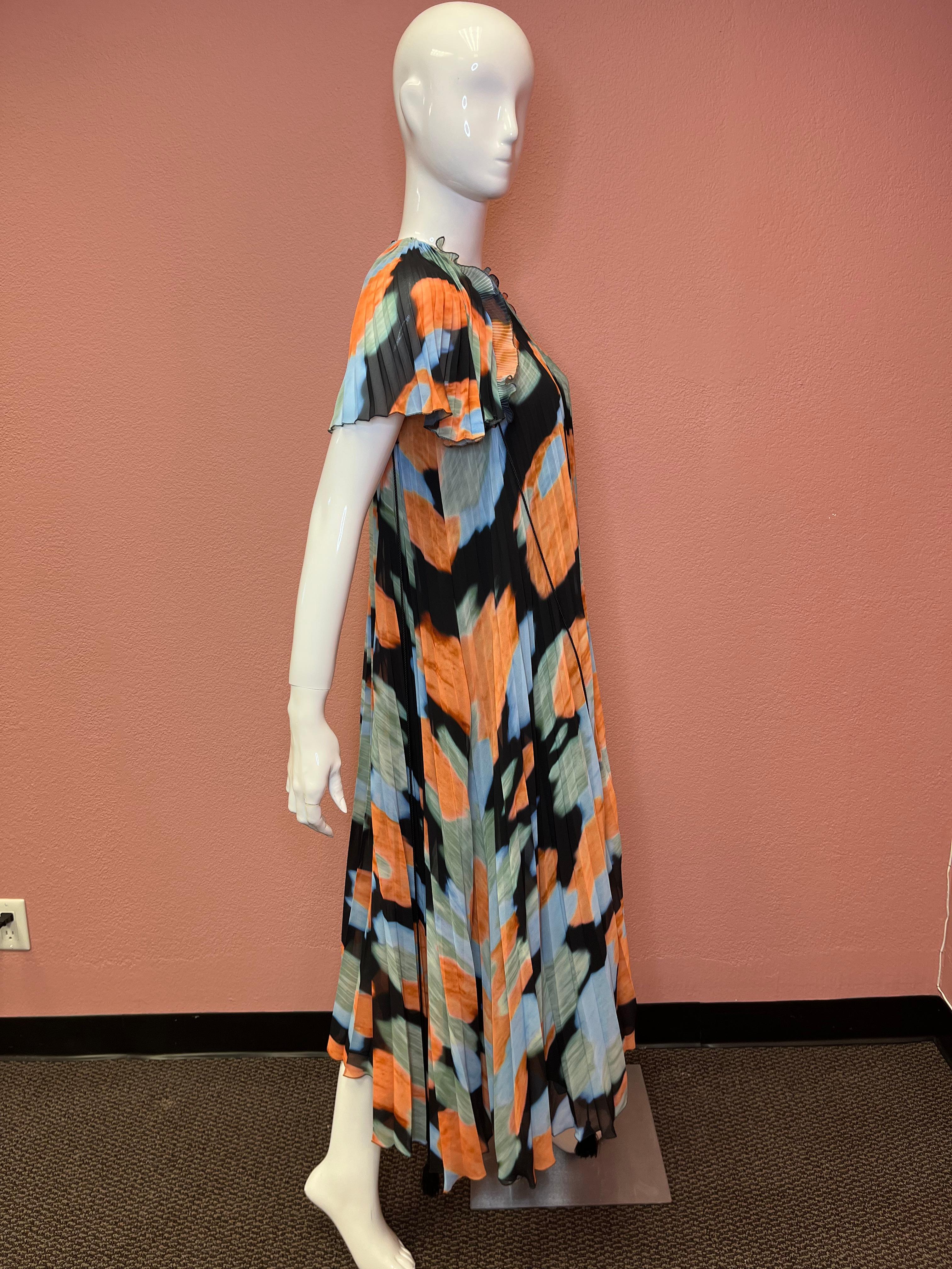 Brown Altuzarra Multi-color Resort Dress Size 36 NWT For Sale