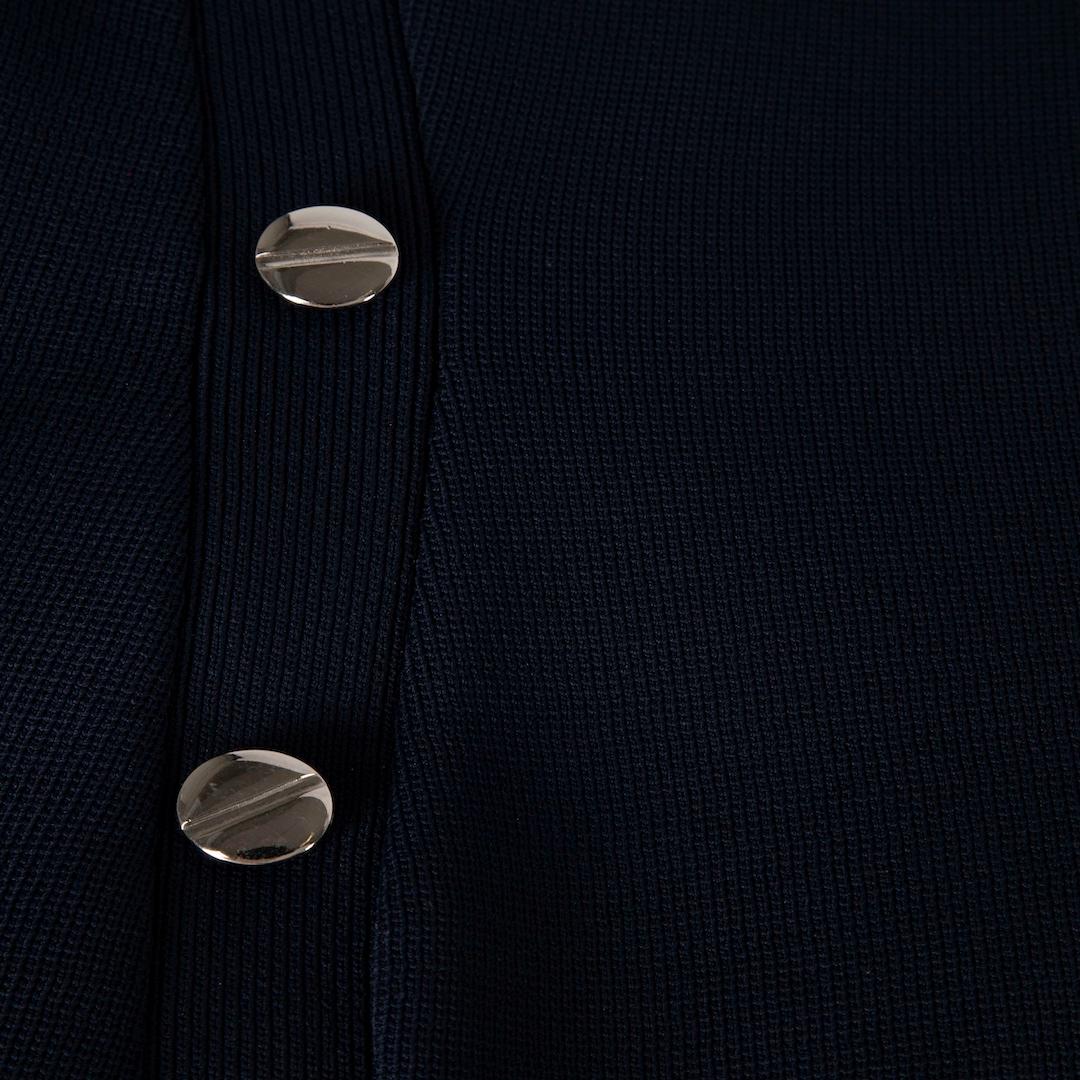 Altuzarra Navy Button Down Bodycon Dress Size XS In Good Condition For Sale In London, GB