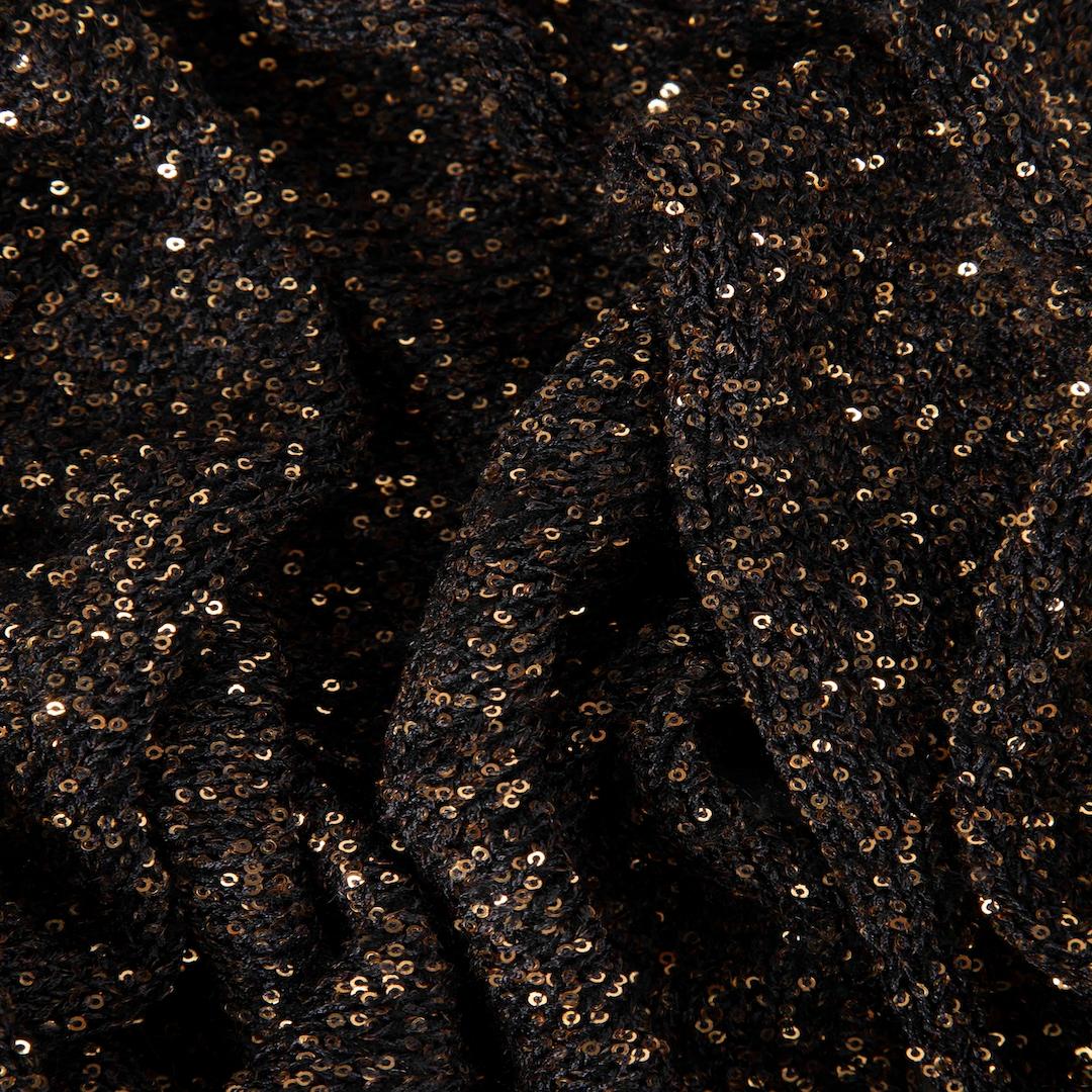 Women's Altuzarra Navy & Gold Sequin Bolero Size S