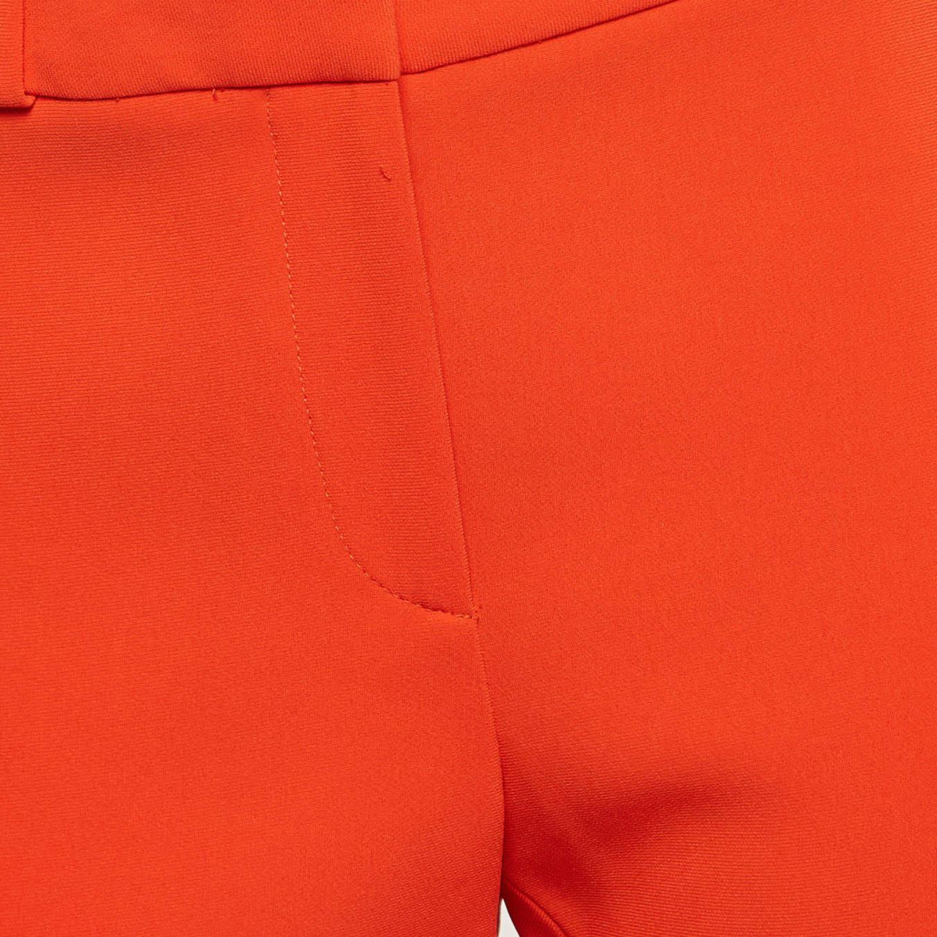 Altuzarra Orange Crepe-Hose mit Knopfleiste L (Rot) im Angebot