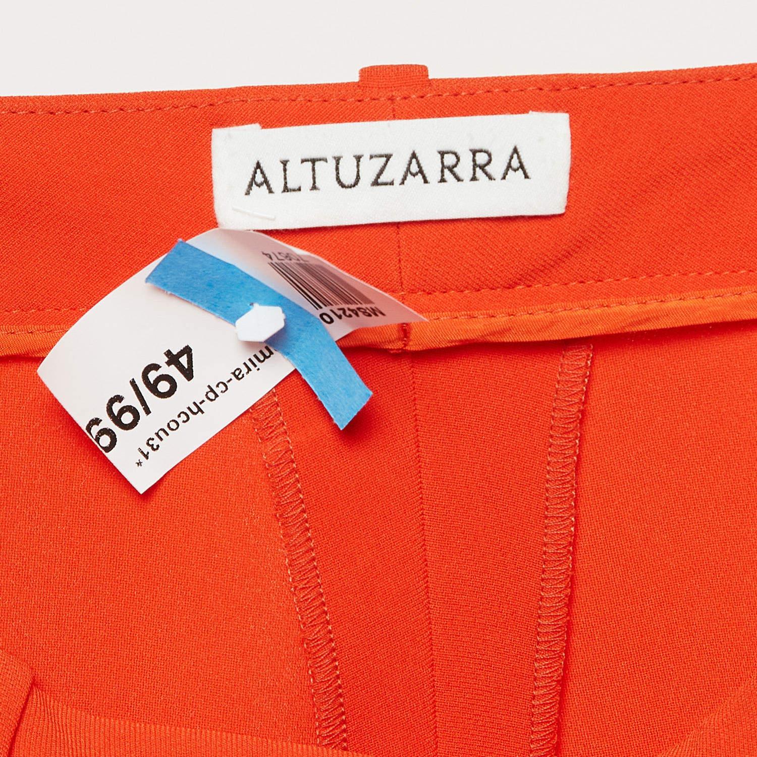 Altuzarra Orange Crepe-Hose mit Knopfleiste L Damen im Angebot