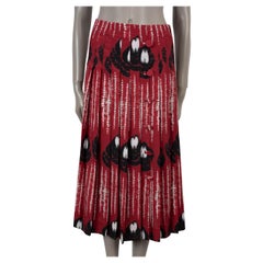 Altuzarra rosso 2022 TULLIUS TEARDROP PLEATED MIDI Gonna 36 XS