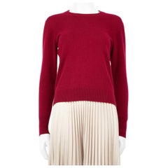 Altuzarra Red Cashmere Braid Detail Knit Jumper Size XS