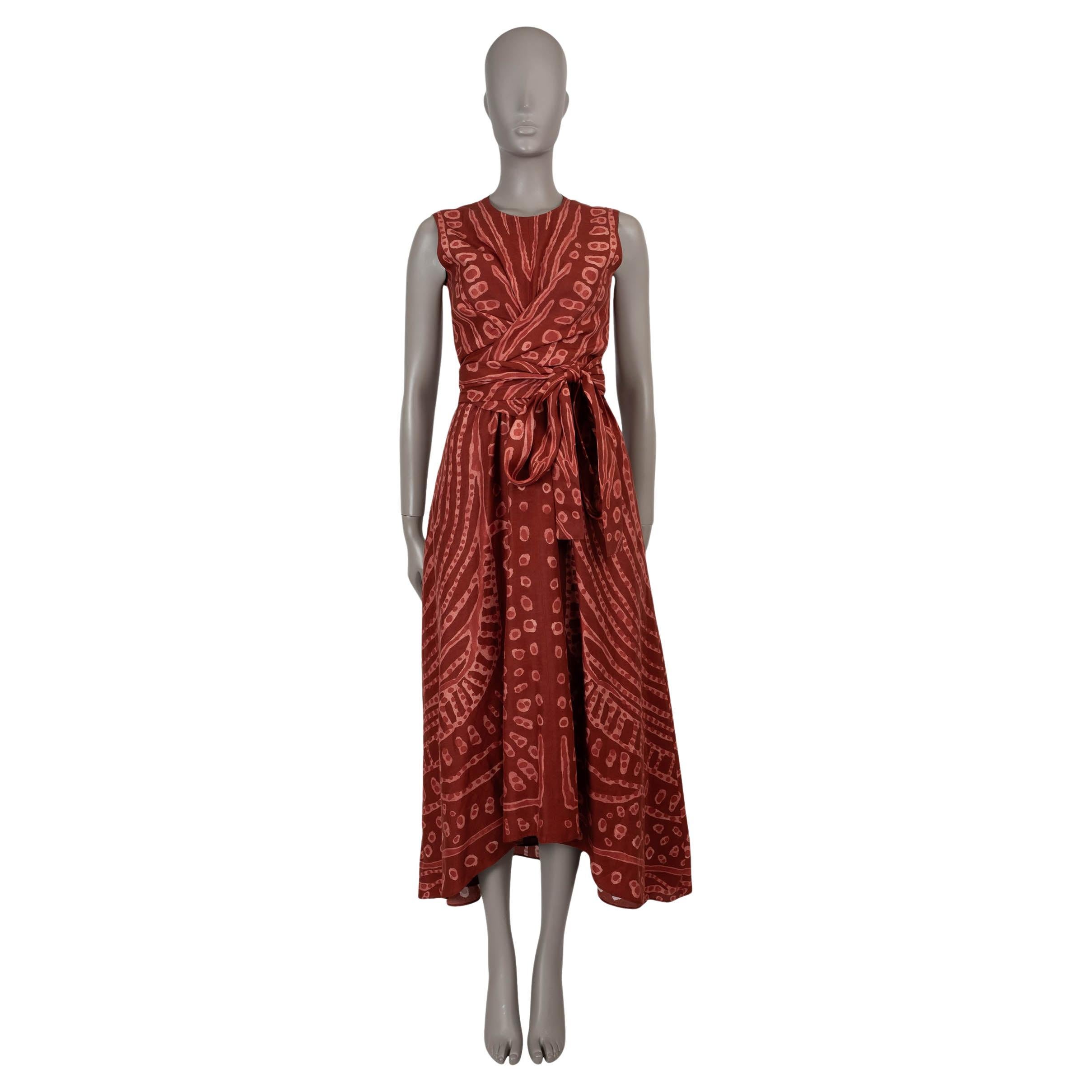 ALTUZARRA mezcla de lino rojo 2024 PEMBINA MARCAS Vestido MAXI 36 XS en venta