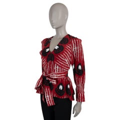 ALTUZARRA rouge soie 2022 DAGUR TEARDROP Chemisier S