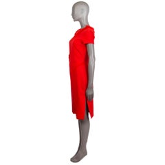 ALTUZARRA red viscose STRIDER FRINGE TRIM Dress 38 S