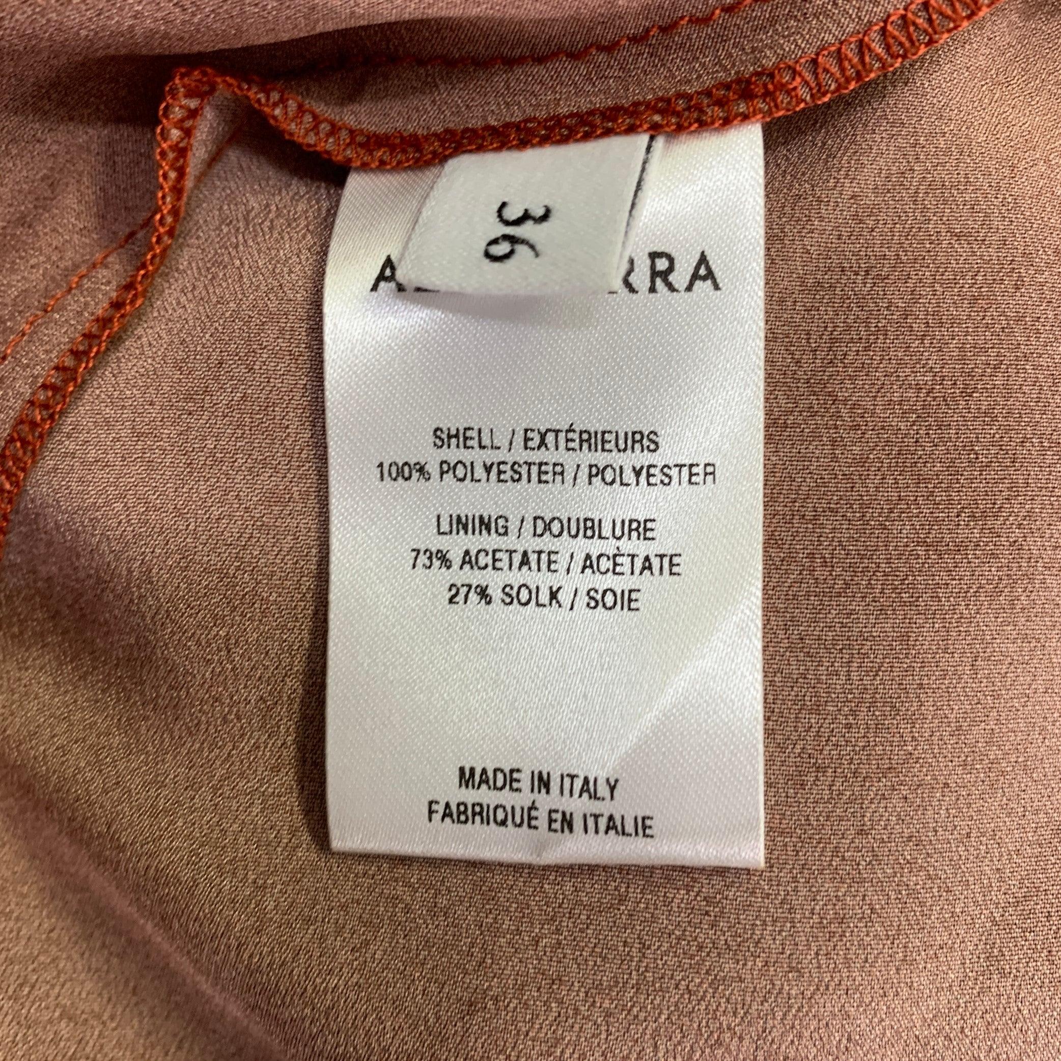 ALTUZARRA Talla 2 Penélope Naranja Marrón Vestido sin mangas con dobladillo asimétrico en venta 2