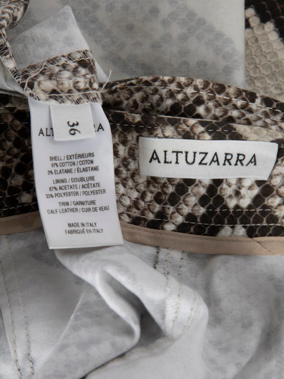 Altuzarra Snake Print Midi Skirt Size S In Good Condition For Sale In London, GB