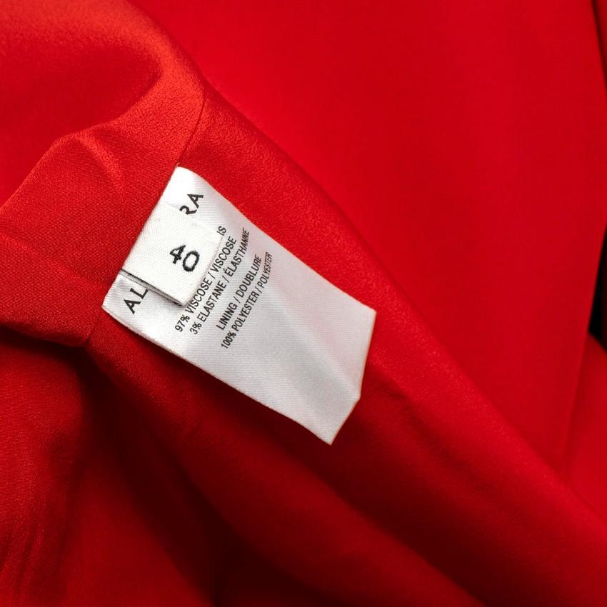 Women's Altuzarra Vermillion Red Crepe Sleeveless Blazer Dress - US 8 For Sale