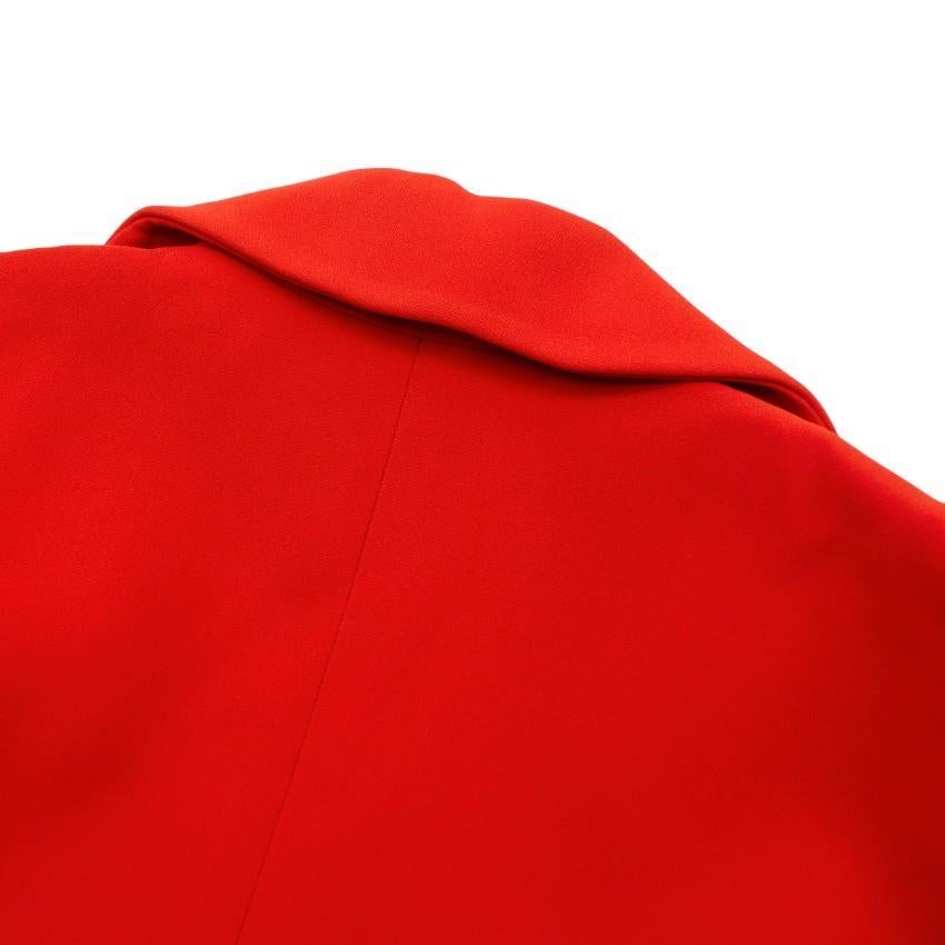 Altuzarra Vermillion Red Crepe Sleeveless Blazer Dress - US 8 For Sale 1