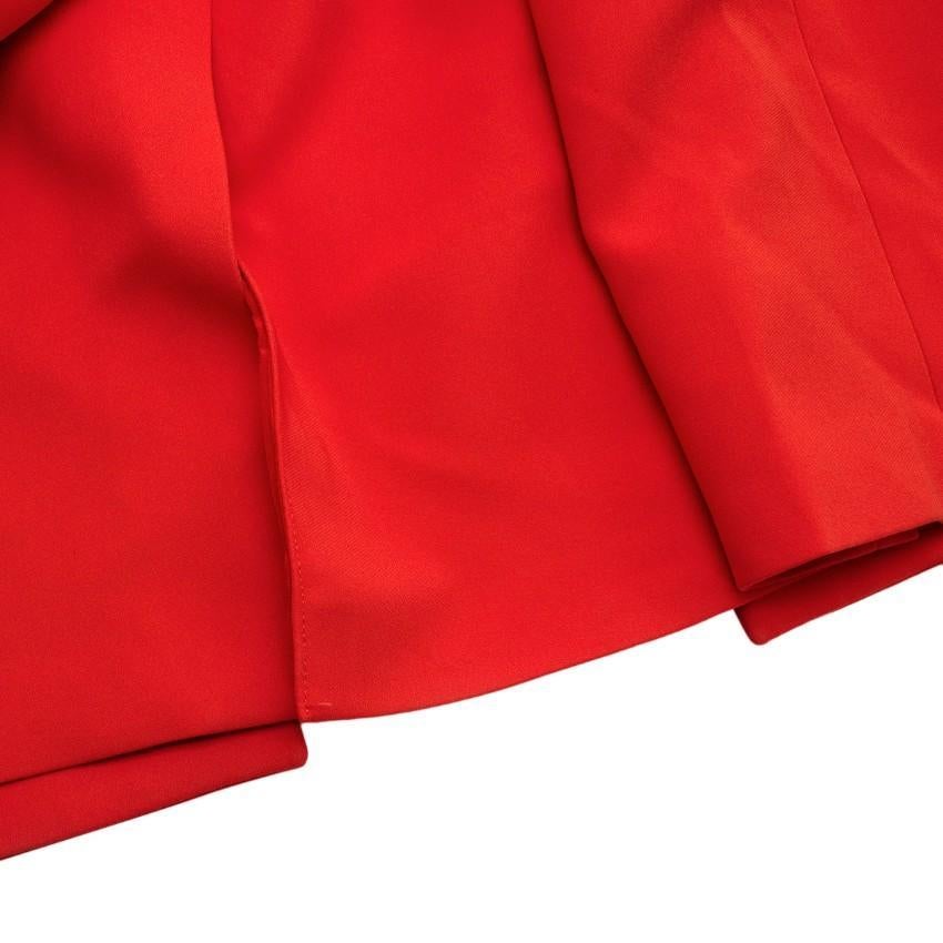 Altuzarra Vermillion Red Crepe Sleeveless Blazer Dress - US 8 For Sale 2