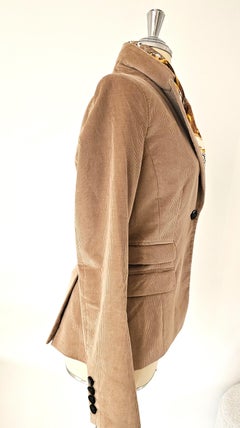 Altuzarra Vintage Women's Corduroy Blazer in Light Brown, Circa 2000s