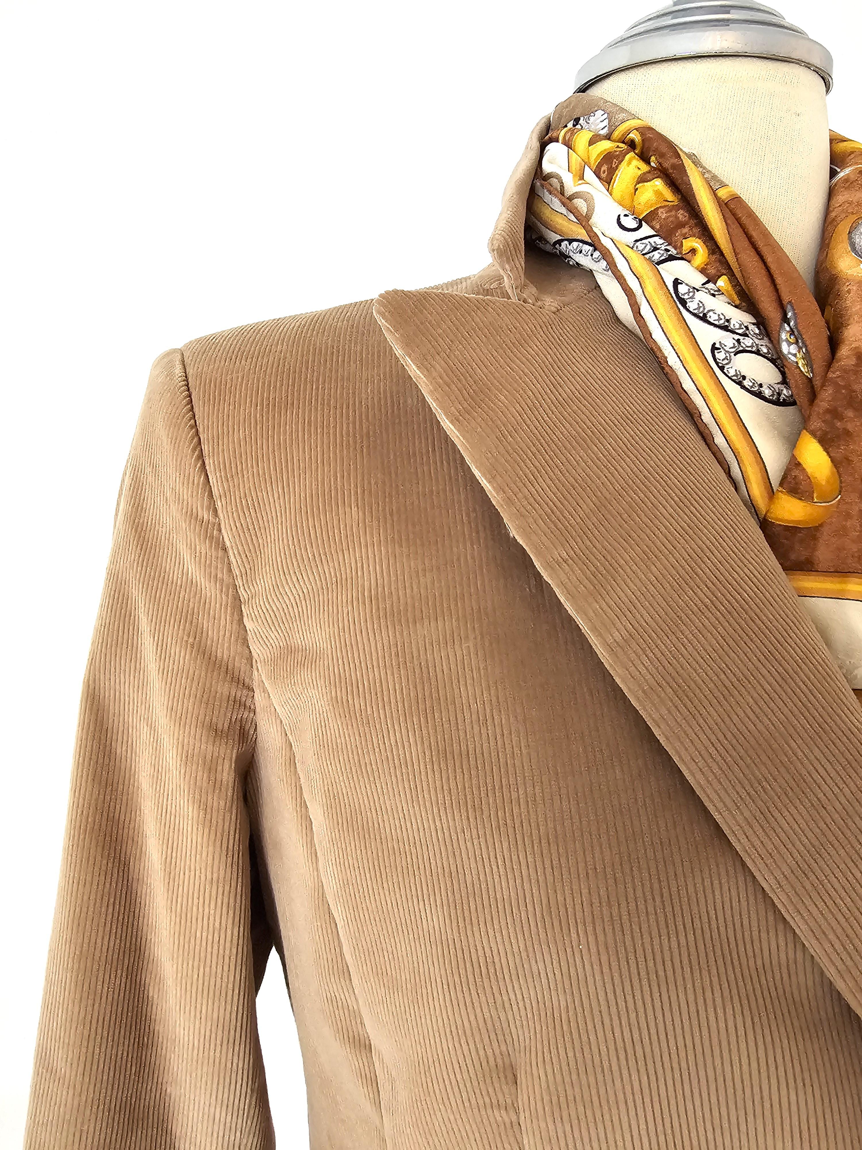 Altuzarra Vintage Corduroy Blazer in Light Brown In Excellent Condition For Sale In 'S-HERTOGENBOSCH, NL