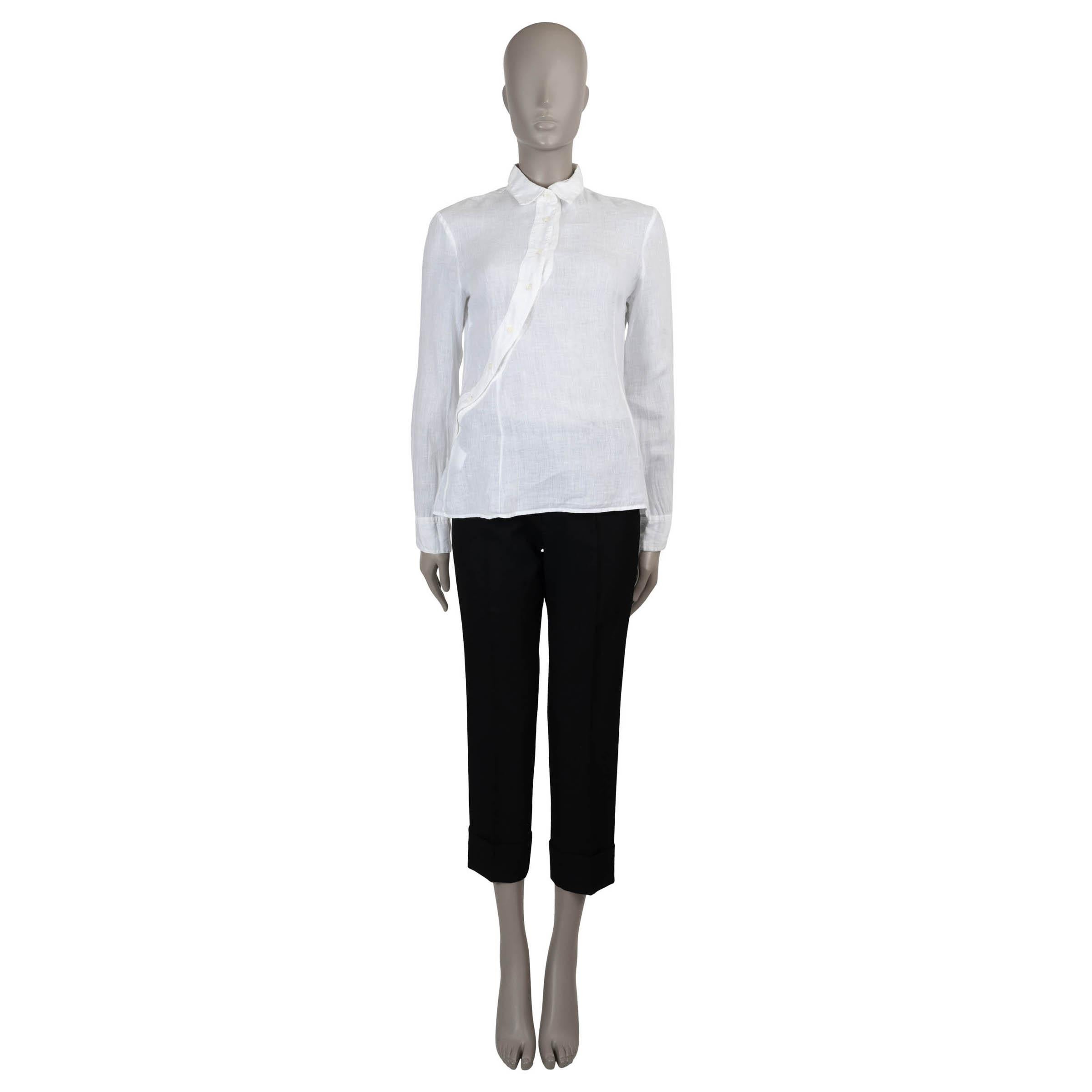 S.S. White in lino ASIMMETRICO Camicia BUTTON-UP 40 S In condizioni ottime in vendita a Zürich, CH