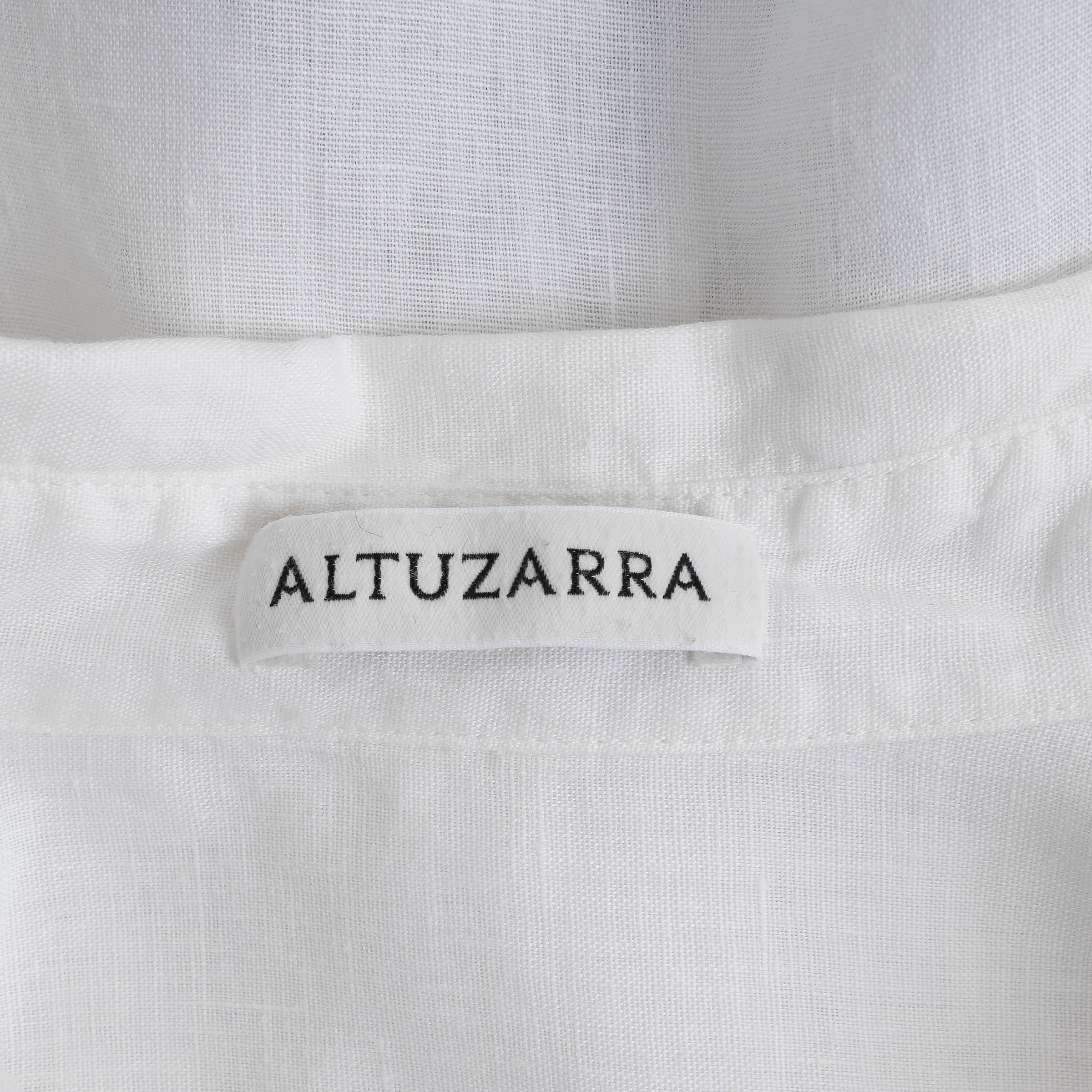 S.S. White in lino ASIMMETRICO Camicia BUTTON-UP 40 S in vendita 1