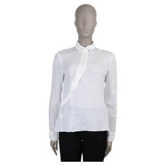 S.S. White in lino ASIMMETRICO Camicia BUTTON-UP 40 S