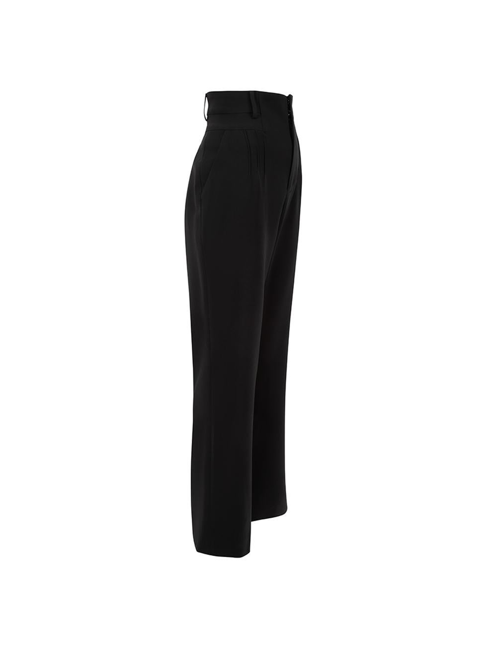 CONDITION is Very good. Hardly any visible wear to trouses is evident on this used Altuzarra designer resale item. 
 
 Details
  Black
 Synthetic
 Straight leg suit trousers
 High rise
 Front zip closure with clasp and button
 Belt hoops
 Pleated