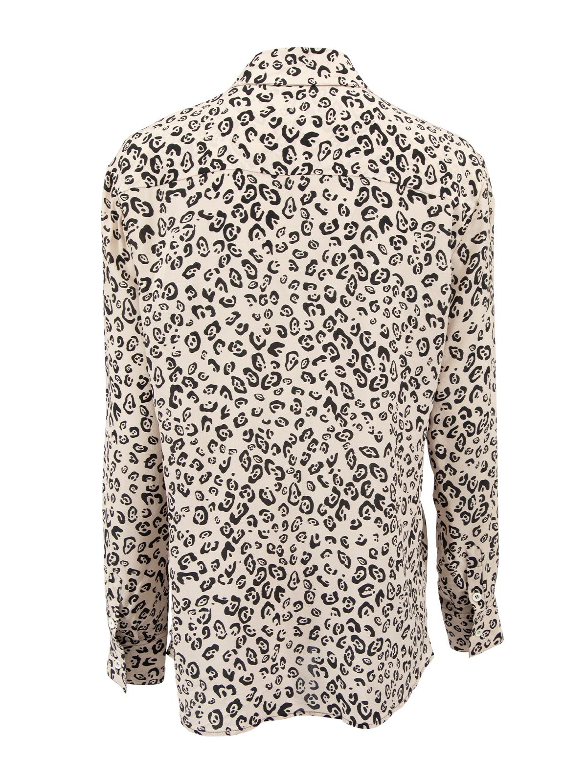Altuzarra Women's Long Sleeve Leopard Print Blouse In Excellent Condition In London, GB