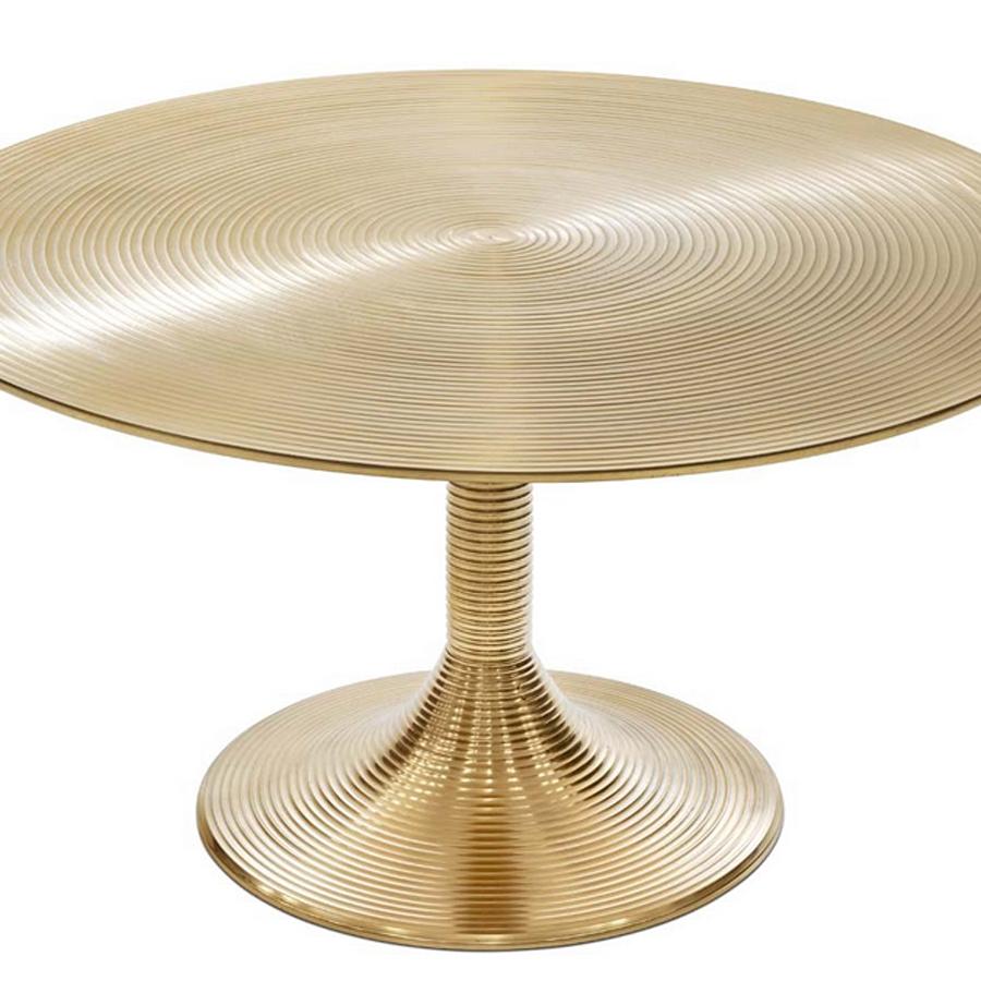italien Table basse en aluminium doré en vente