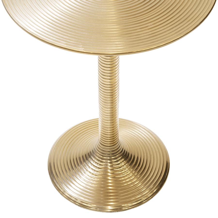 Contemporary Alu Gilt Side Table For Sale