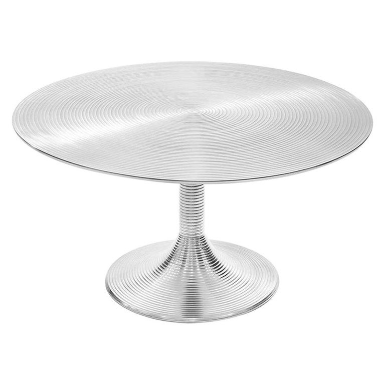 Alu Nickel Coffee Table For Sale at 1stDibs