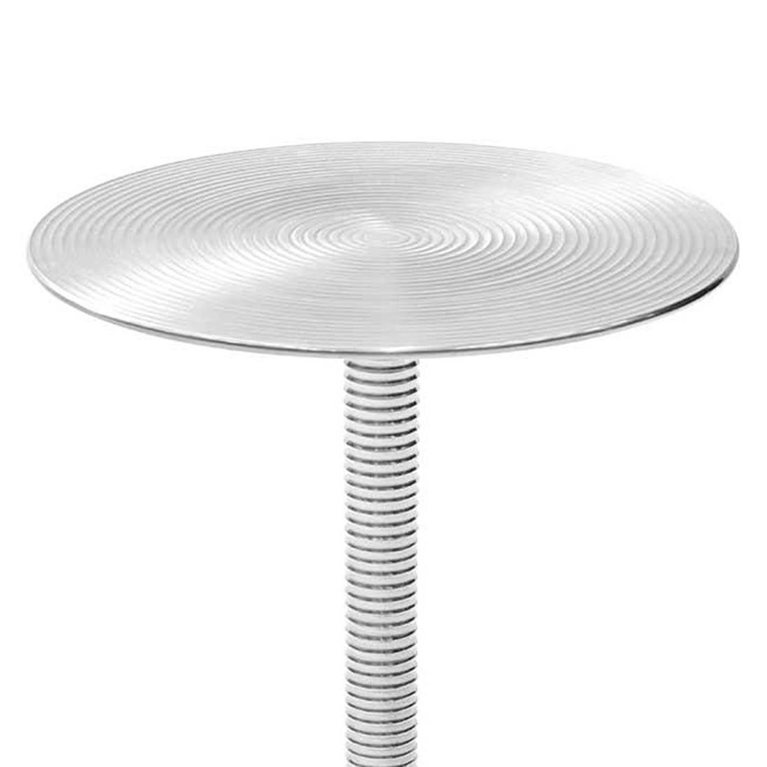 Hand-Crafted Alu Nickel Side Table For Sale