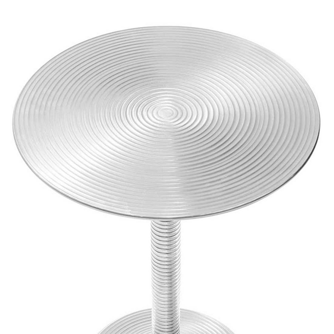 Contemporary Alu Nickel Side Table For Sale