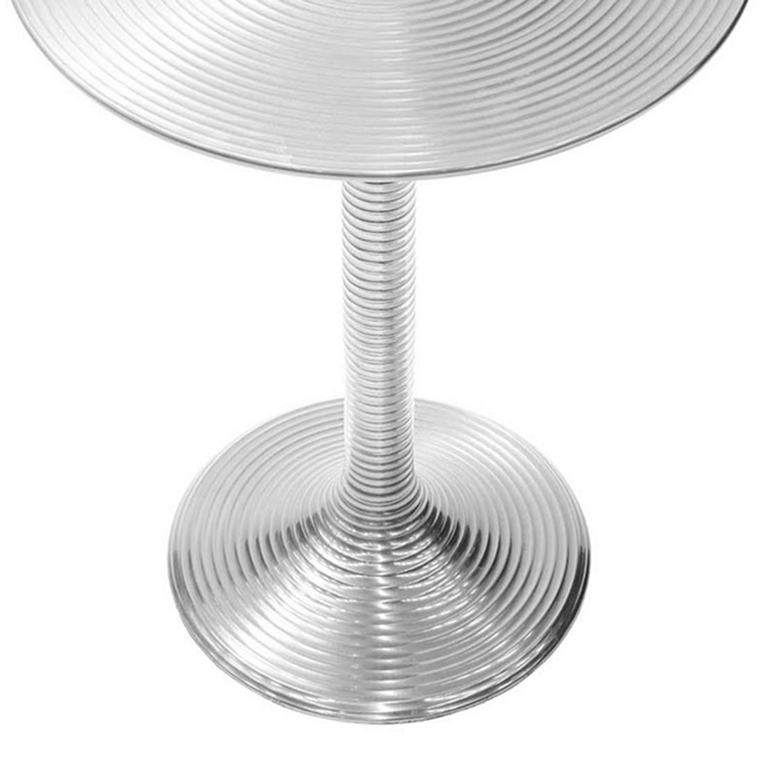 Aluminum Alu Nickel Side Table For Sale