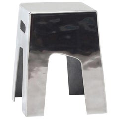 Taburete Alu de Aluminio Pulido Interior Exterior