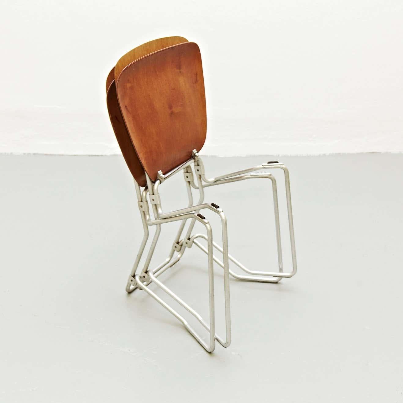 Swiss Aluflex First Edition Pair of Chairs by Armin Wirth