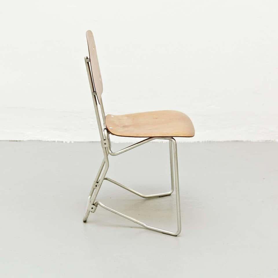 Paire de chaises Aluflex première édition en aluminium par Armin Wirth Bon état - En vente à Barcelona, Barcelona