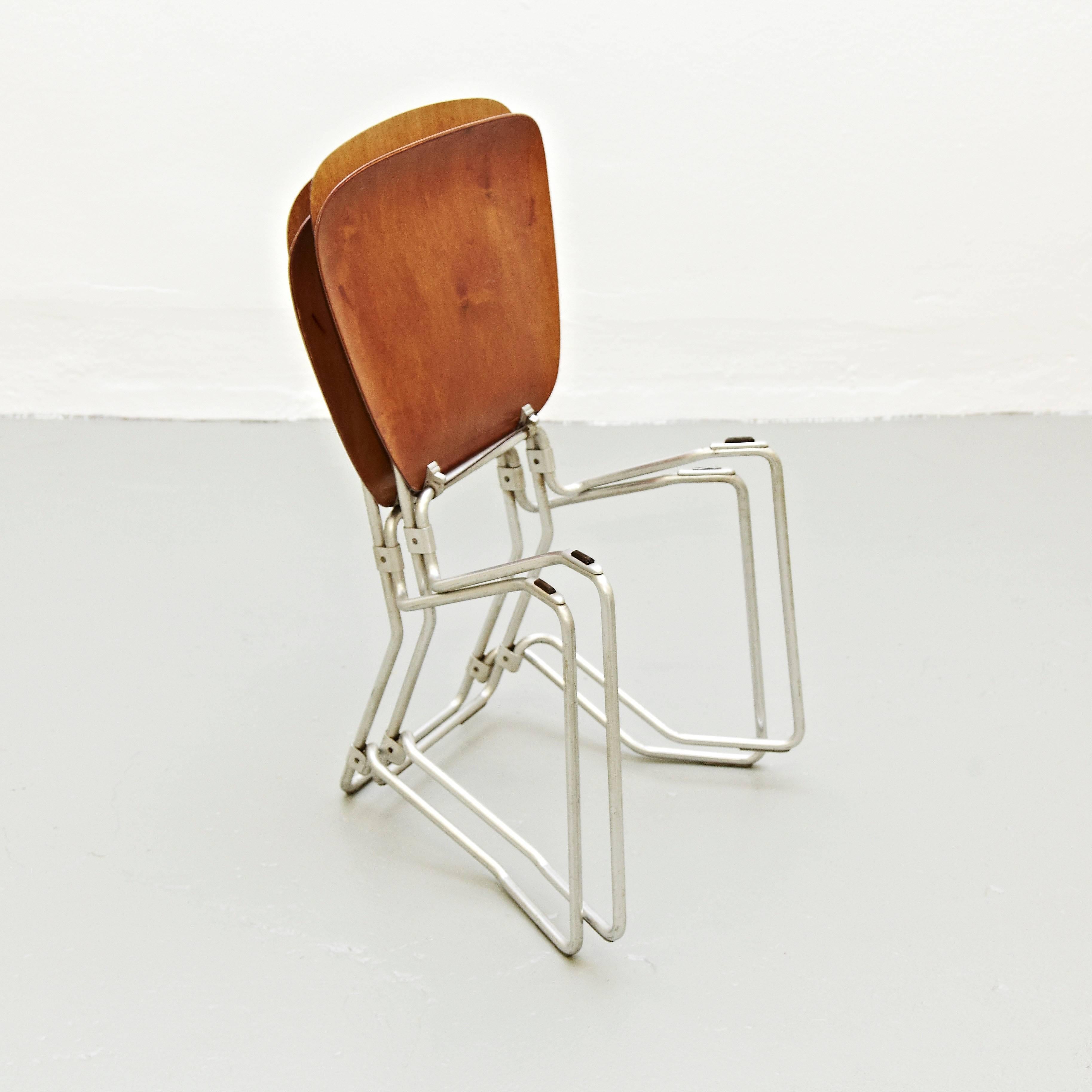 Mid-20th Century Aluflex First Edition Pair of Chairs by Armin Wirth