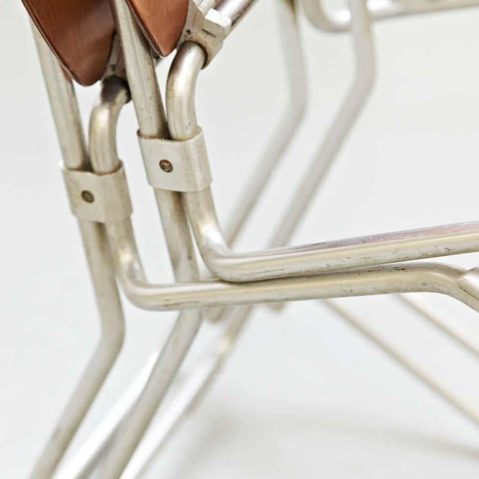 Paire de chaises Aluflex première édition en aluminium par Armin Wirth en vente 1