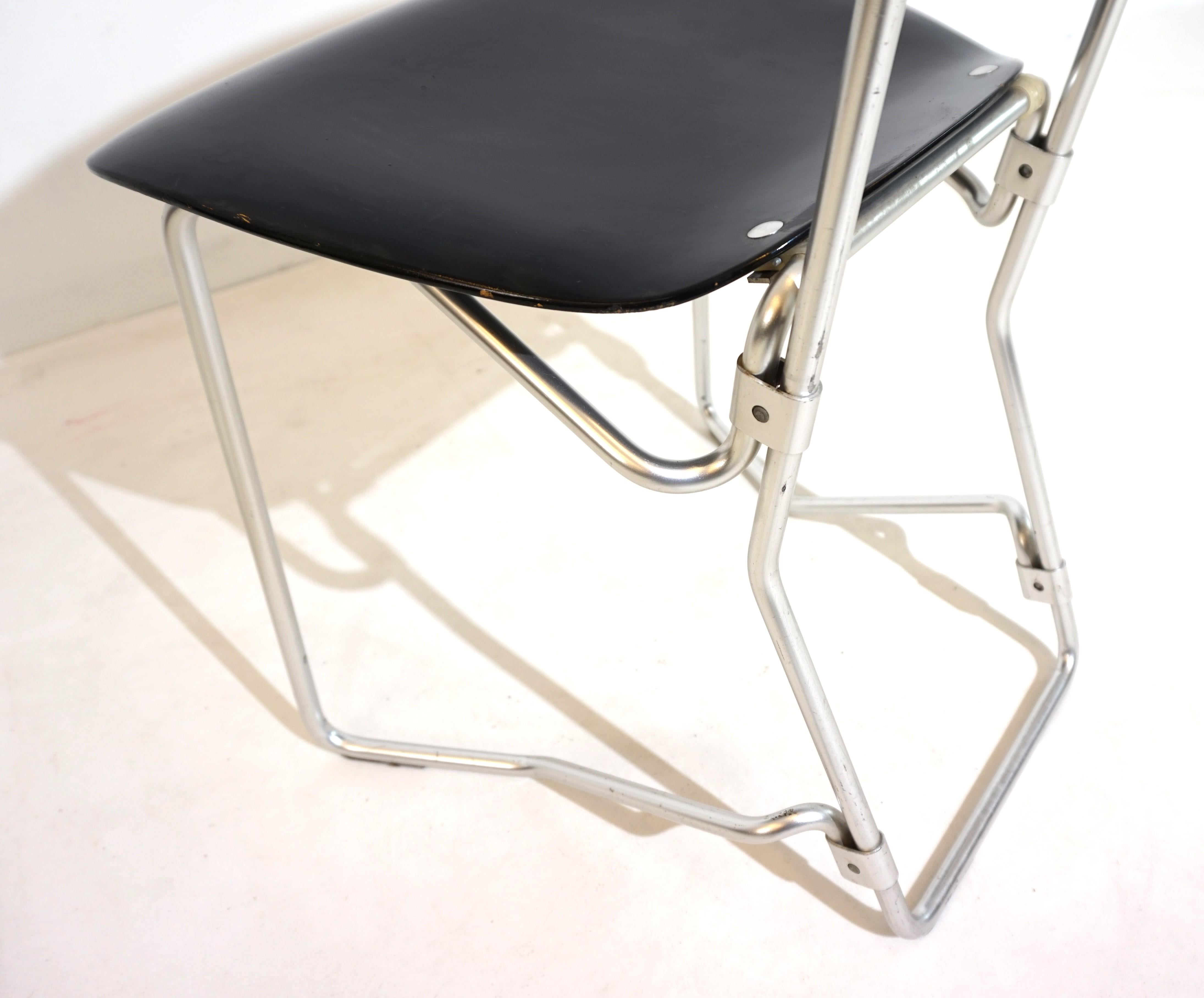 Ensemble de 4 chaises empilables Aluflex d'Armin Wirth pour Ph. Zieringer en vente 13
