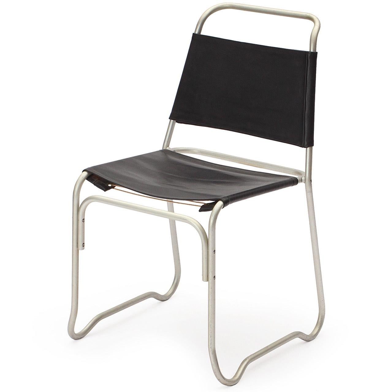 Aluma-Stack Chair by Jack Heaney for Treitel - Gratz Co. Inc., 1947 In Fair Condition For Sale In Sagaponack, NY