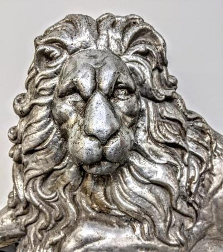 Aluminum Lion Sculpture For Sale at 1stDibs