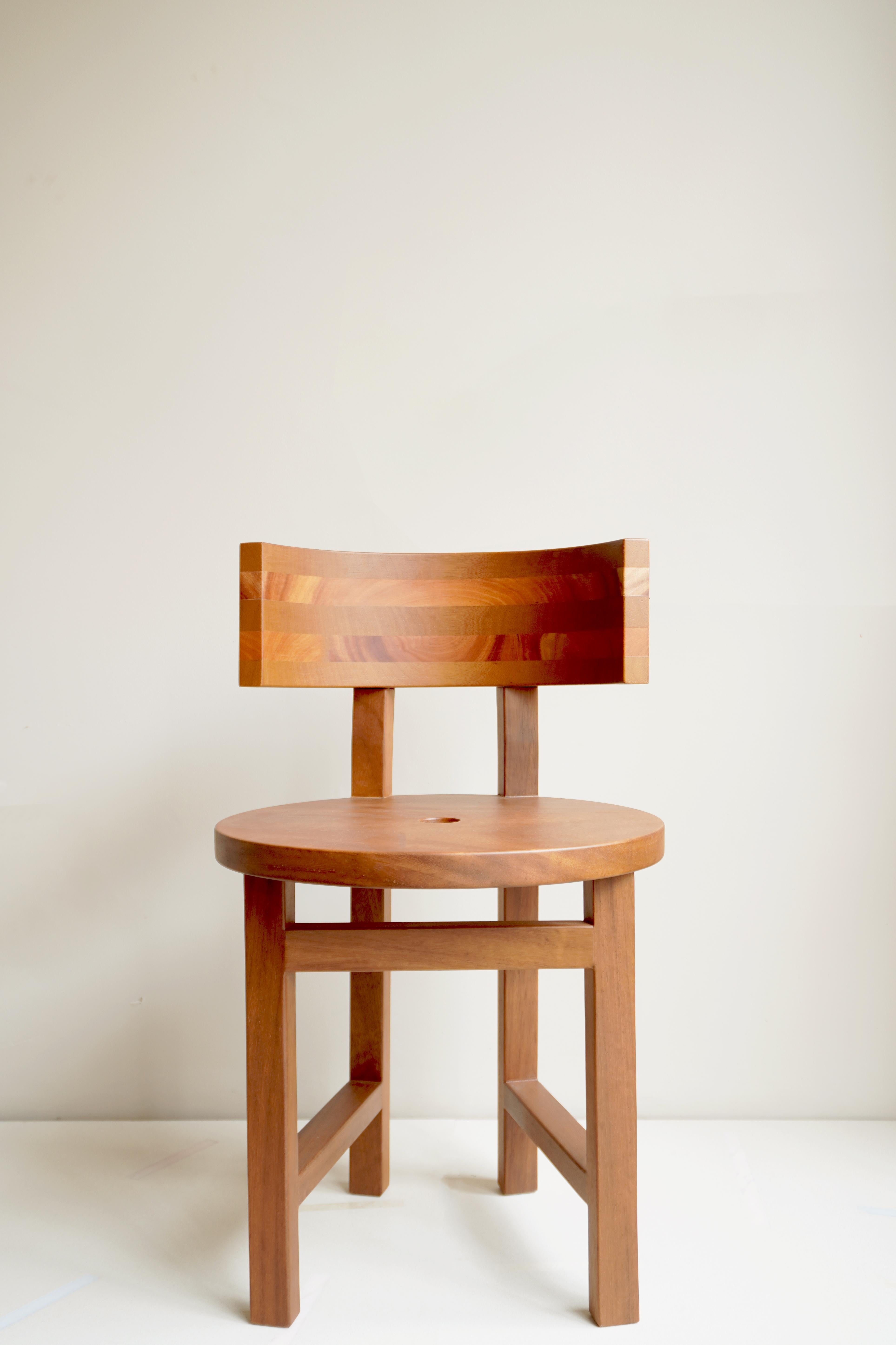 Alumina Wooden Chair by Studio Gameiro
Dimensions: D 50 x W 46 x H 75,9 cm.
Materials: Acácia wood and kambala wood.

Studio Gameiro is an innovative, multidisciplinary, and design-focused agency that specializes in exploring relationships between