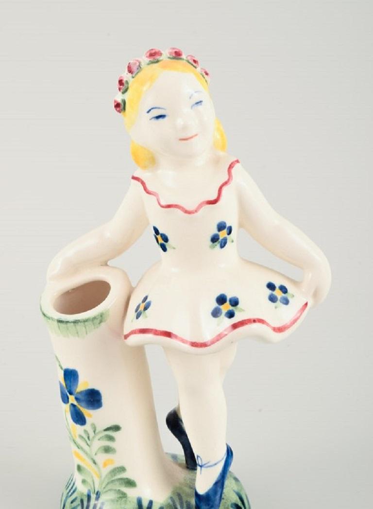 Danish Aluminia Children's Aid Day figurine of Ballerina, Dated 1952 For Sale
