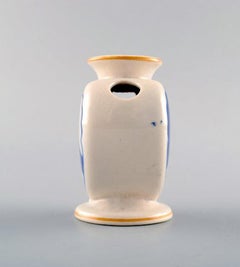 Aluminia Christmas Heart Vase in Blue Faience