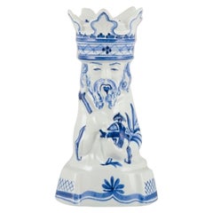 Aluminia, Denmark. "Three Wise Men" faience candlestick