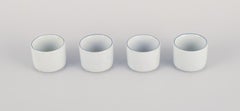 Aluminia, Four Blåkant Egg Cups, 1960s