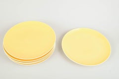 Aluminia. Set of six "Susanne" dinner plates. "Confetti" series, mid-20th C.