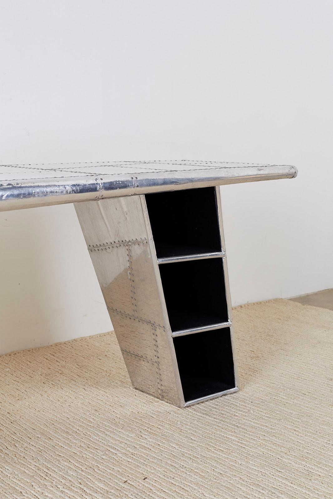 Aluminum Aircraft Aviation Jet Wing Writing Table Desk 1