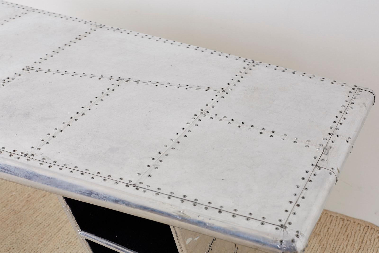 Aluminum Aircraft Aviation Jet Wing Writing Table Desk 3