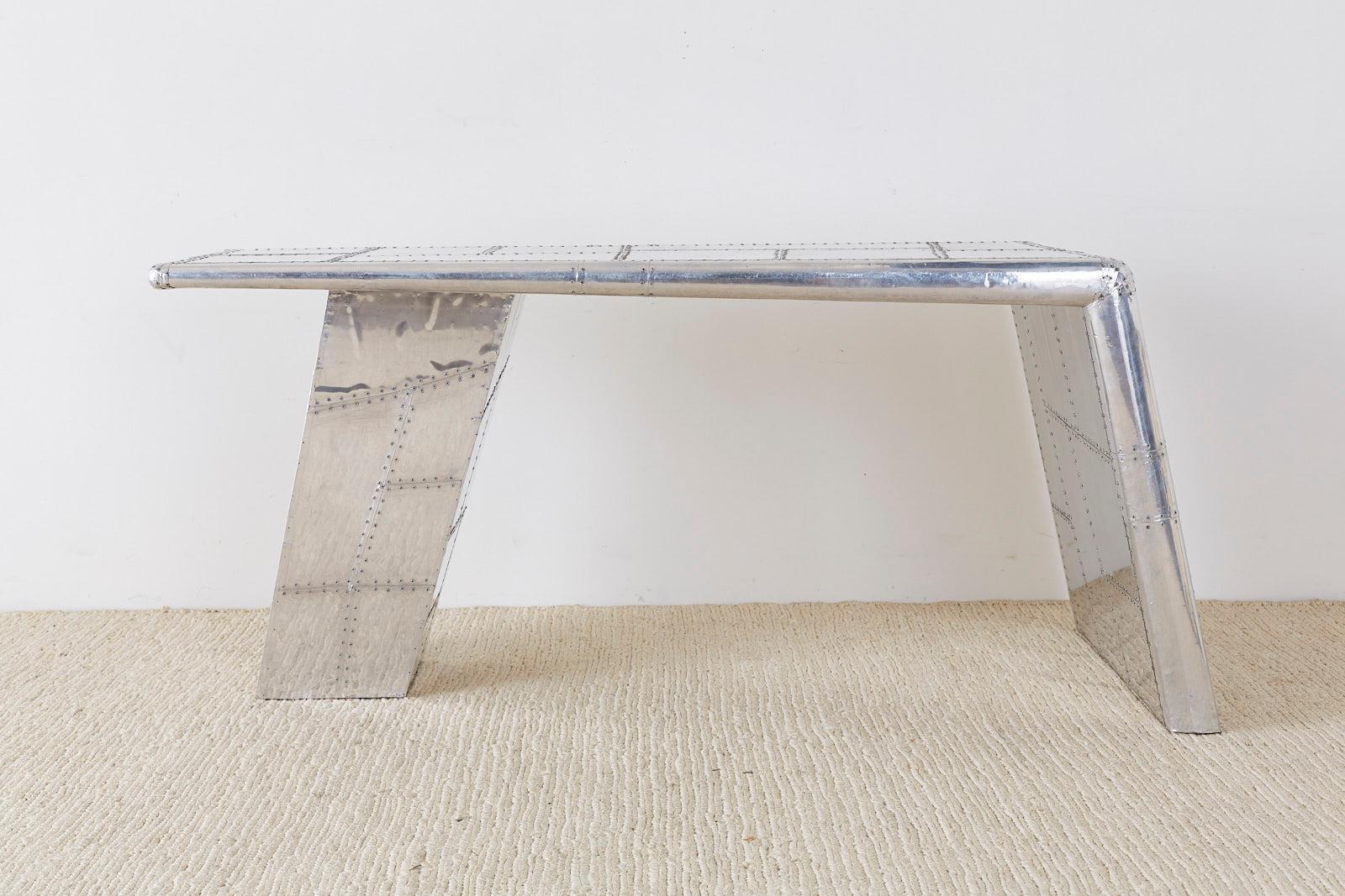 Aluminum Aircraft Aviation Jet Wing Writing Table Desk 4