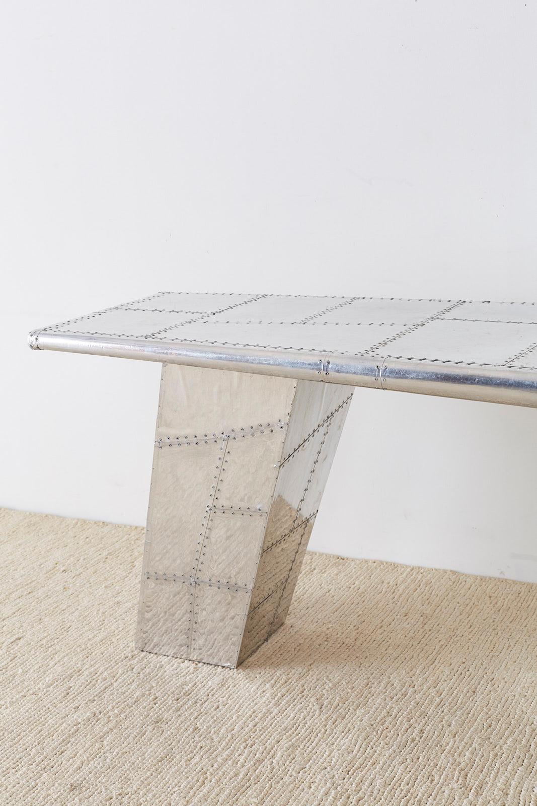 Aluminum Aircraft Aviation Jet Wing Writing Table Desk 5