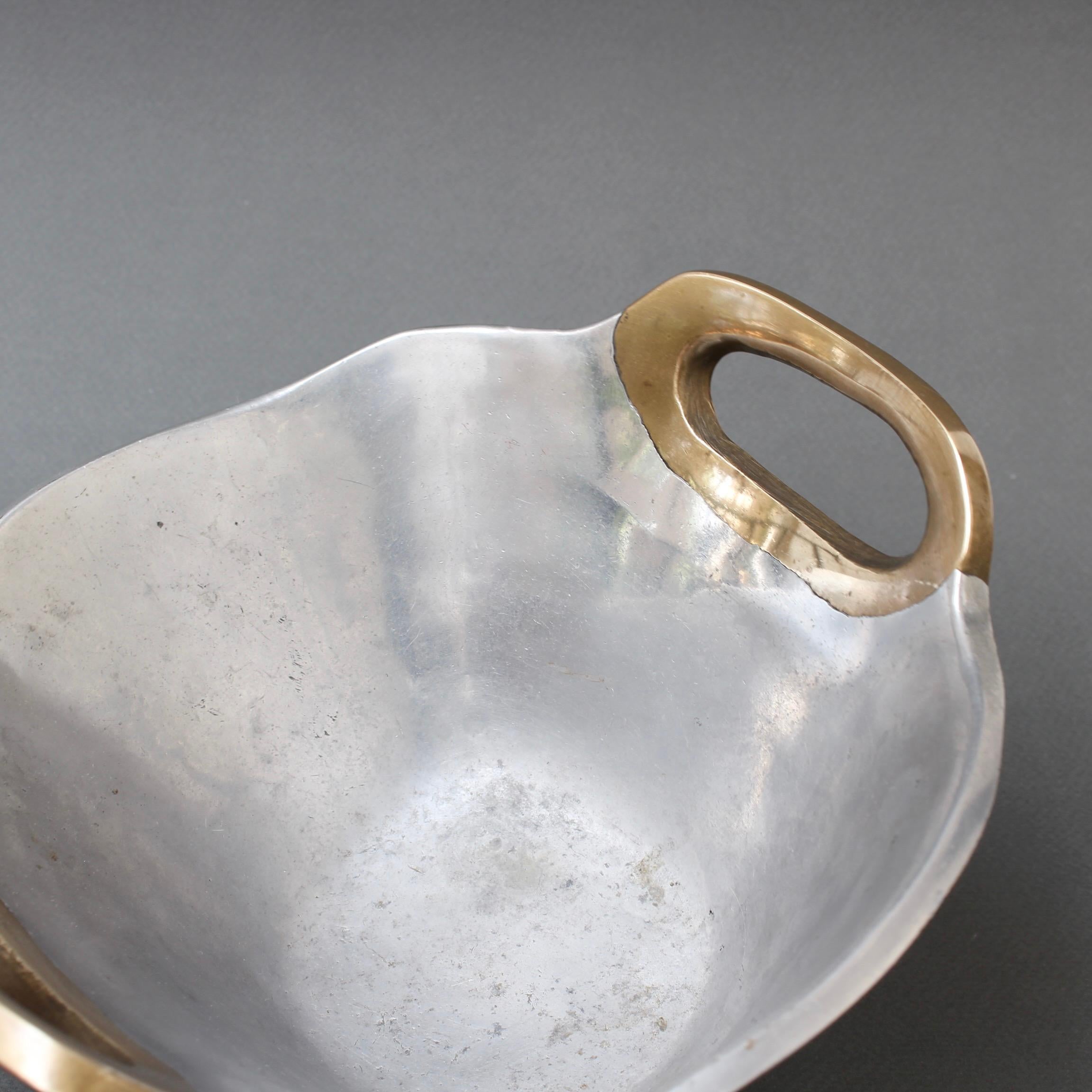 Aluminium and Brass Bowl by David Marshall 'circa 1980s' 4