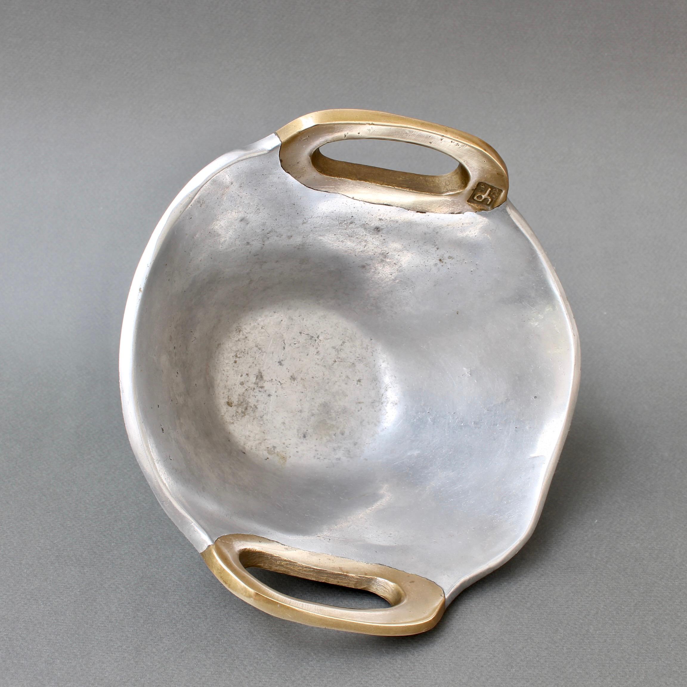 Aluminium and Brass Bowl by David Marshall 'circa 1980s' 8